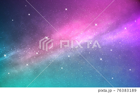 Space background. Northern lights effect. Realistic nebula with stars. Abstract cosmic backdrop. Cosmos with milky way. Color universe and stardust. Starry galaxy. Vector illustration Space background. Northern lights effect. Realistic nebula with stars. Abstract cosmic backdrop. Cosmos with milky way. Color universe and stardust. Starry galaxy. Vector illustration 76383189