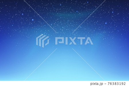 Space background with northern lights. Aurora borealis and shining stars. Color starry sky with milky way. Realistic cosmos texture. Bright galaxy. Vector illustration 76383192