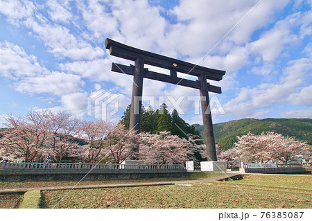 大斎原の春　熊野本宮大社　和歌山県田辺市本宮町 76385087