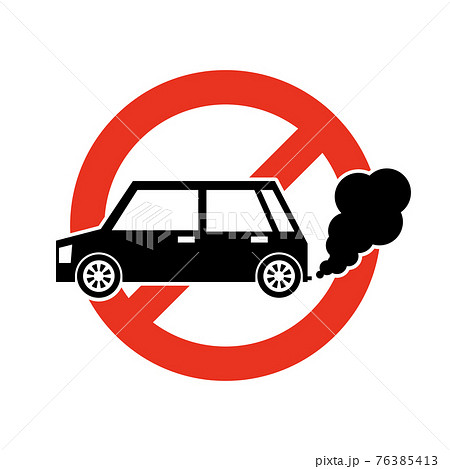 自動車のアイドリングストップ注意喚起表示 自動車のアイドリングストップ注意喚起表示 76385413