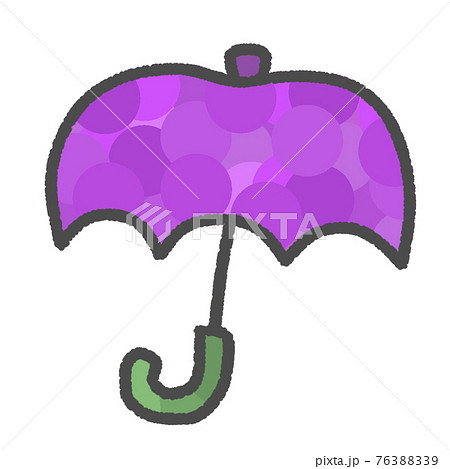 ファンシーで可愛いフルーツ傘 ぶどう のイラスト素材 7639