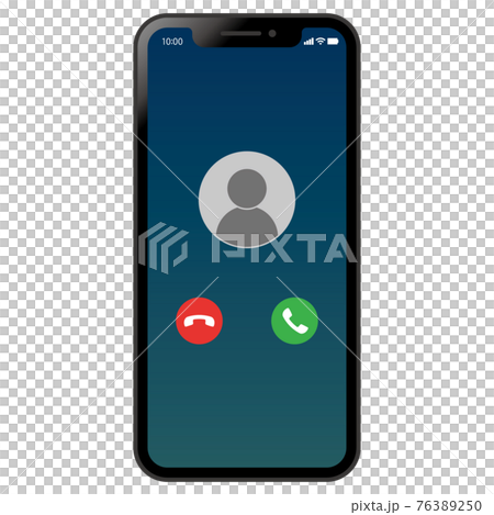 スマホの着信画面のイラスト素材