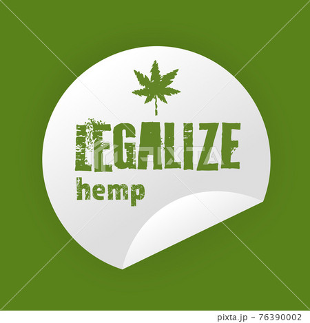 Medical Cannabis Or Marijuana Leaf Badge Hemp のイラスト素材