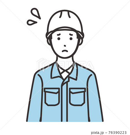 男性 作業員 表情 焦る 男性 作業員 表情 焦る 76390223