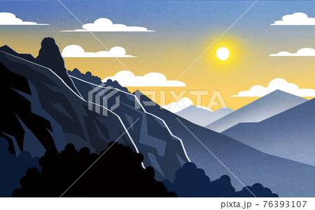 new year, sunrise scenery illustration new year, sunrise scenery illustration 76393107
