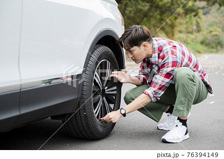 handsome Asian male model autumn travel concept handsome Asian male model autumn travel concept 76394149