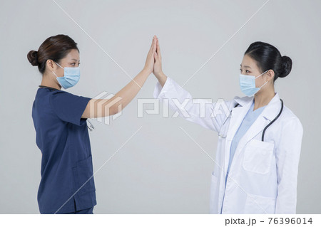 Covid virus medical staff concept 76396014
