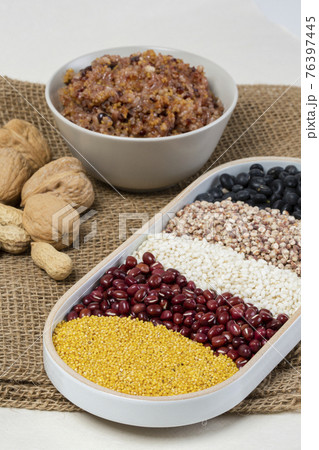 Ogok bap, five grain bean rice of Korea Ogok bap, five grain bean rice of Korea 76397445