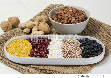 Ogok bap, five grain bean rice of Korea Ogok bap, five grain bean rice of Korea 76397480