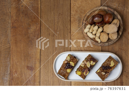 Yakbap, Korean dessert flavored glutinous rice mixed with honey, dates, chestnuts 76397631