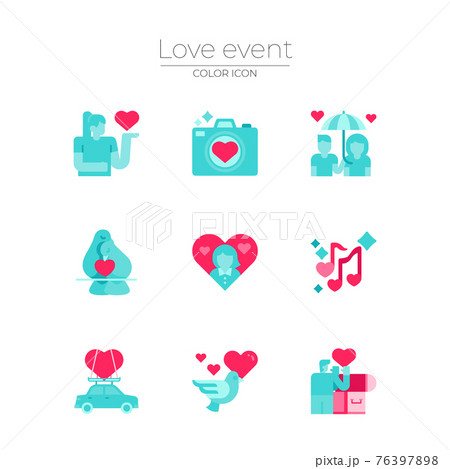 love events icon set love events icon set 76397898