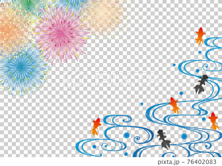 Fireworks and goldfish frame 1 76402083