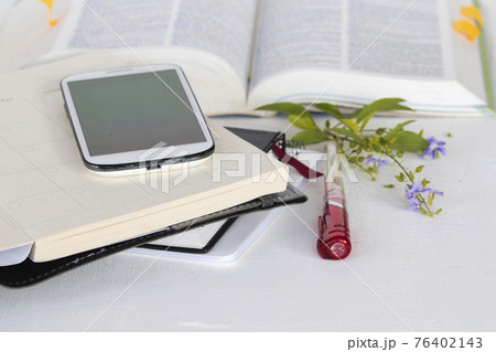 notebook ,dictionary book and mobile phone for study notebook ,dictionary book and mobile phone for study 76402143