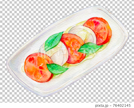 水彩イラスト　カプレーゼ 76402145