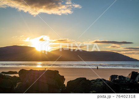 Kiltoorish bay beach between Ardara and Portnoo in Donegal - Ireland. Kiltoorish bay beach between Ardara and Portnoo in Donegal - Ireland. 76402318