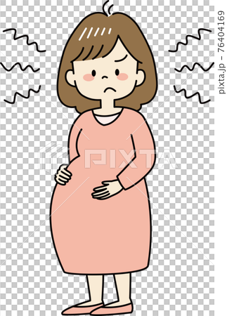 イライラする妊婦さん(全身) イライラする妊婦さん(全身) 76404169