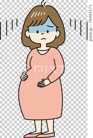 マタニティブルーで落ち込む妊婦さん 全身 のイラスト素材 マタニティブルーで落ち込む妊婦さん 全身 のイラスト素材