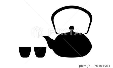Teapot and two cups for the tea ceremony. Oriental tea traditions. Teapot and two cups for the tea ceremony. Oriental tea traditions. 76404563
