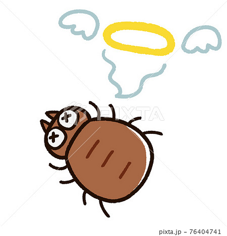 死んだダニのキャラクターのイラスト素材