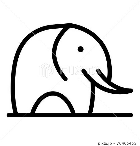Animal elephant icon, outline style Animal elephant icon, outline style 76405455
