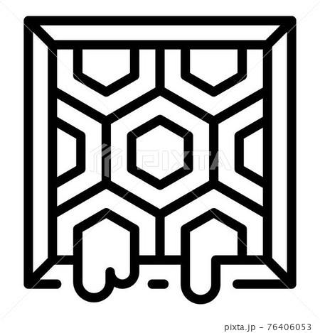 Honey comb icon, outline style 76406053