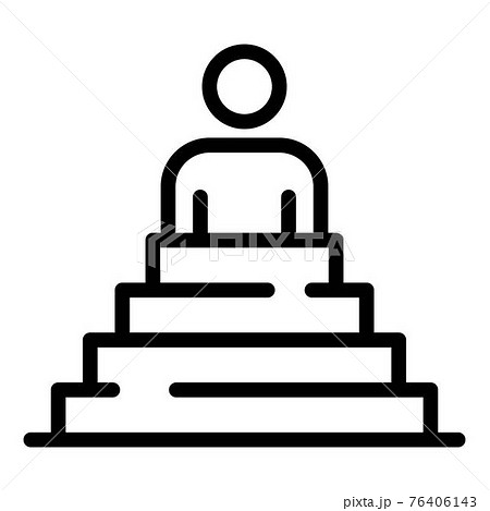 Excellence podium icon, outline style 76406143