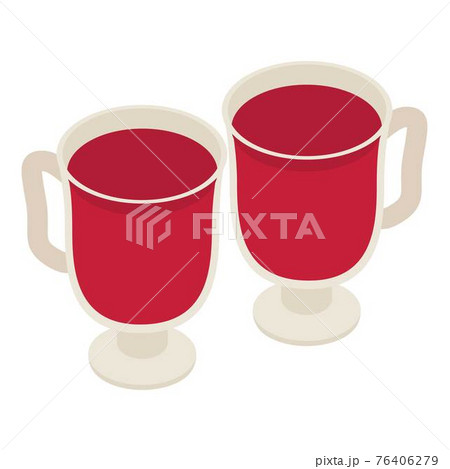 Hot drink icon, isometric style 76406279