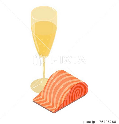 Restaurant seafood icon, isometric style 76406288