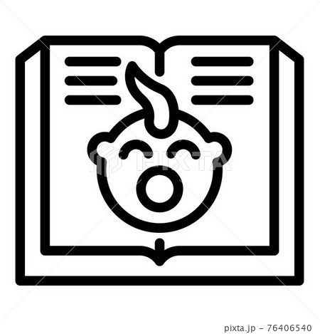 Children book icon, outline style Children book icon, outline style 76406540