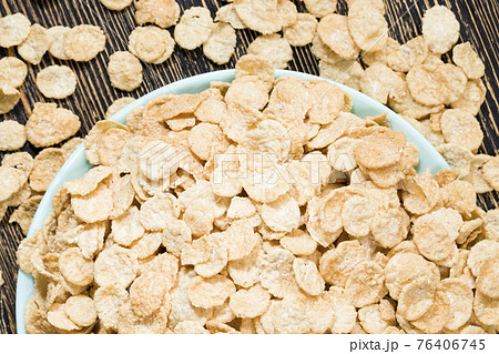 made from various types of flour, including corn and oatmeal 76406745