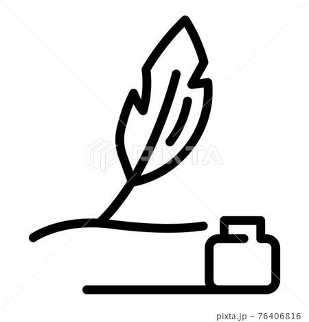 Pen and ink icon, outline style 76406816