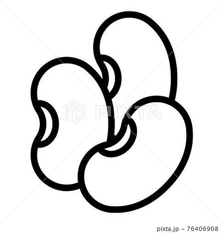Kidney plant bean icon, outline style 76406908