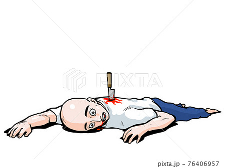 うつ伏せ、ぐったり、殺人、刺殺、死体、無気力、やる気がない、 76406957