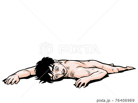 うつ伏せ、ぐったり、殺人、刺殺、死体、無気力、やる気がない、 76406969