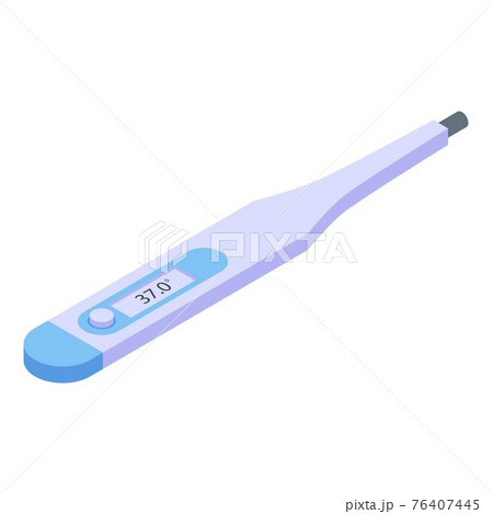 Electric thermometer icon, isometric style 76407445