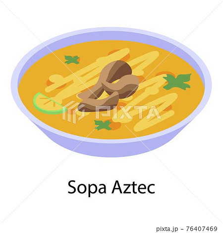 Sopa aztec icon, isometric style 76407469