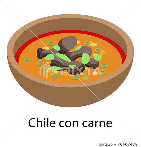 Chile con carne icon, isometric style 76407478