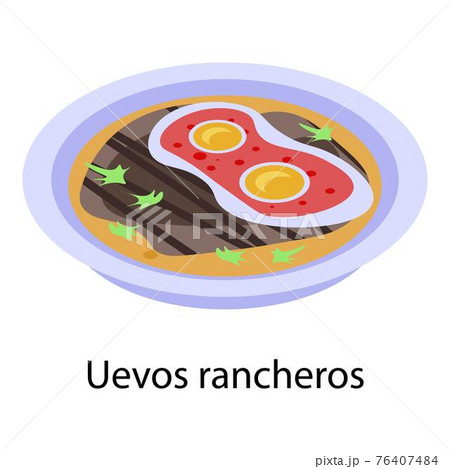 Mexican rancheros icon, isometric style 76407484