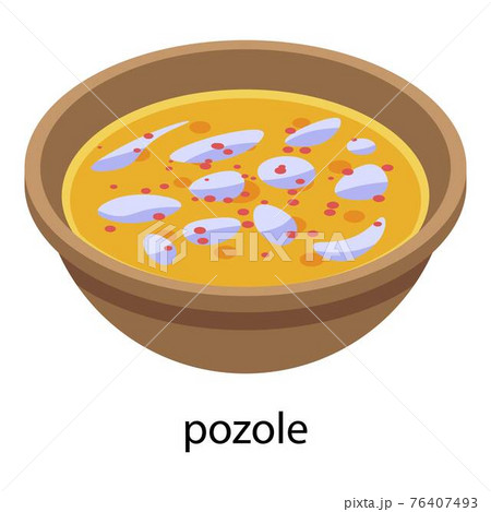Pozole food icon, isometric style 76407493