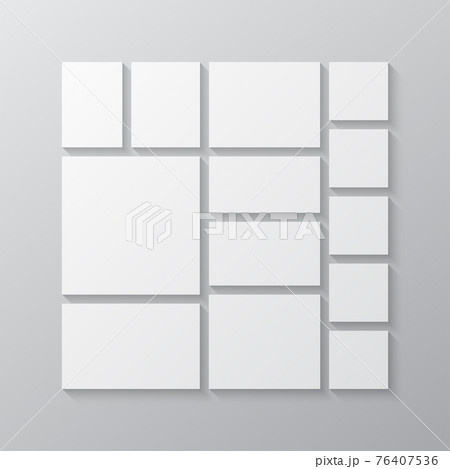 Vector empty collage board thirteen images, photo Vector empty collage board thirteen images, photo 76407536