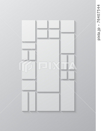Vector empty collage twenty one frames, photos 76407544