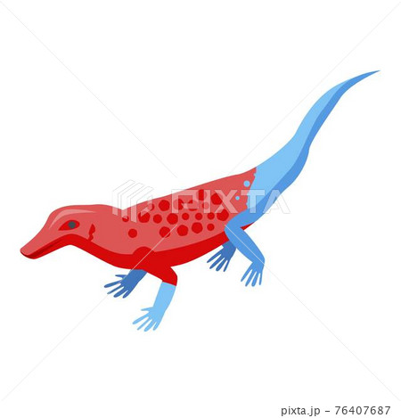 Exotic lizard icon, isometric style Exotic lizard icon, isometric style 76407687