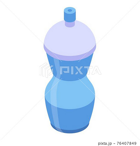 Plastic sippy cup icon, isometric style Plastic sippy cup icon, isometric style 76407849
