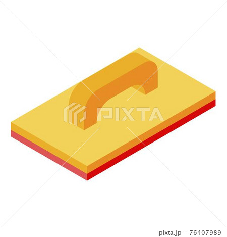 Plastering trowel icon, isometric style 76407989