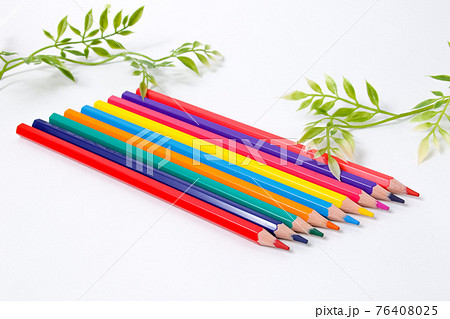 色鉛筆, 鉛筆, えんぴつ, 文具, 文房具, 学校, 木製, 描く, 書く, 塗る, 色えんぴつ 76408025
