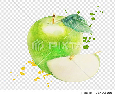 Green Apple, watercolor sketch by Oksana Ossipov