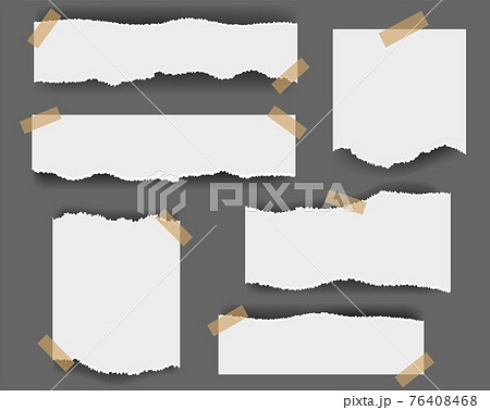 Ripped paper Isolated Grey Background 76408468