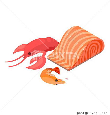 Sushi food icon, isometric style 76409347