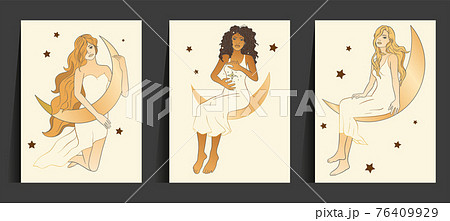 Celestial Woman Vector.  76409929