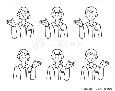 看護師 女性 案内セット 76410409